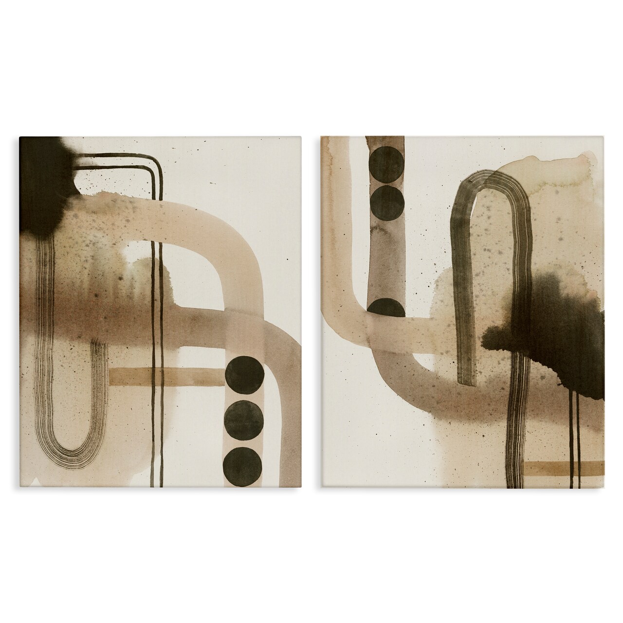 Stupell Industries Midcentury Curved Arches 2pc Canvas Wall Art Set Design by Grace Popp